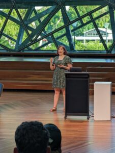 Finally debuted my Vera Dress from Made590 at ServerlessDays in Melbourne today. I’m sure literally no one else there recognised the beautiful Rifle Paper Co. fabric, but it definitely made me feel polished and confident! ❤️