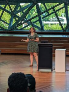 Finally debuted my Vera Dress from Made590 at ServerlessDays in Melbourne today. I’m sure literally no one else there recognised the beautiful Rifle Paper Co. fabric, but it definitely made me feel polished and confident! ❤️