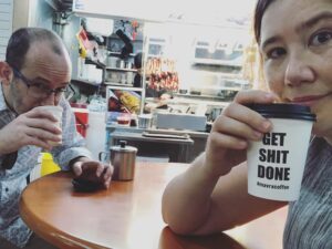 It’s hot, and Singapore doesn’t do early Saturday mornings. But we found coffee. ☕️✅