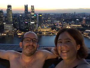 Sunset. Current mood: “We’re gonna live like kings! Damn hell ass kings!” ❤️ @ Marina Bay Sands