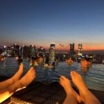 Sunset. Current mood: “We’re gonna live like kings! Damn hell ass kings!” ❤️ @ Marina Bay Sands