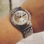It’s not my beautiful lost Longine 😭, but thankfully @swatch were able to bring my vintage Swatch back to life with a new band, battery, and polish.