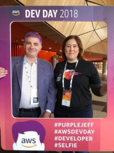 Fun and learning at #awsdevday! I even scored a selfie with Jeff Barr himself...