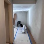Week 16: The floor is going in! Really loving the warm colour and the wide boards. The final window trims will be going in soon, and the cabinetry will be kicking off. We had some fun picking paint and upholstery colours, and thinking about how the curtains will work… #renovation 🏠