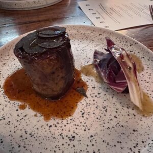 Birthday truffle dinner! Steak tartare, tagliatelle, lamb, and dessert… ❤️