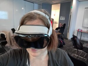 I had a great time today track hosting at the YOW! Australia Tech Leaders Summit. Thanks to Steffen and the team for inviting me! Great talks, good conversations, and I even got to try on an Apple Vision Pro. (I didn’t turn it on; I just took a selfie. 😂🥽)