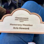 I had a wonderful time today catching up with old friends and new at the AWS Community Day DACH. @hoegertn even made me a special plaque as an honorary member of the Förderverein (Booster Club), which was awarded onstage by @osterjour! 😭❤️🇩🇪 Great job to all the organisers, volunteers, and speakers at the event today.