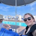 Rooftop pool with a view in Heraklion, Crete. 😎☀️ That island was once a giant lizard that Zeus turned to stone with a lightning bolt!⚡️🐊