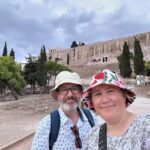 The Acropolis! We entered via the South entrance near the museum to avoid the crowds. I was particularly excited to see the Theatre of Dionysus. 🎭 As we finally neared the top, the sky began to look ominous. It made for some very dramatic shots of the architecture! I felt incredibly fortunate to get to see one of the greatest achievements of mankind. And then, of course, the heavens opened and we (along with everybody else) got soaked. 🌧️😂 Ah well…