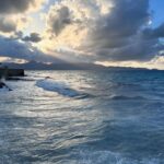 A sunset walk on the breakwater of Heraklion… 🌅 🌊