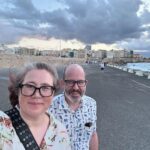 A sunset walk on the breakwater of Heraklion… 🌅 🌊