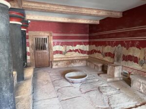 Knossos. Unfortunately it’s pretty hard to separate out what is actual archaeology from the deluded, fanciful “reconstruction” of the British guy who excavated it, but it was still fascinating to see the ruins of a civilisation we know so little about.
