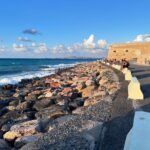 A sunset walk on the breakwater of Heraklion… 🌅 🌊