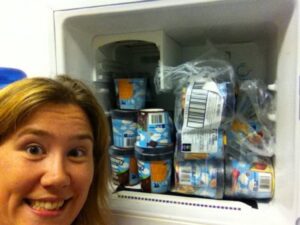 Our office won Ben and Jerry's Free Scoop Friday contest. We got like 50 pints. Best. Friday. Ever.
