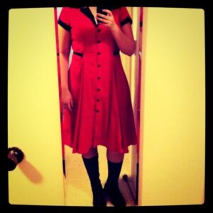 Me: "Can I wear these boots with this dress?" Snook: "YES. But you kinda need a riding crop to complete the look."