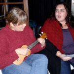 What do you do when the power's out at Knitting Camp? UKULELE SINGALONG!