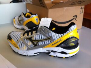 My new running shoes - in Slow Runners Club yellow, no less!
