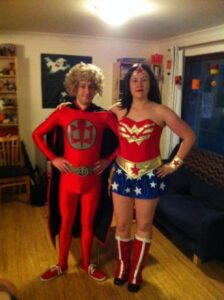 Happy Halloween from Wonder Woman and the Greatest American Hero!