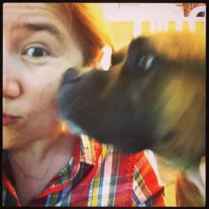 I got a kiss from my new @canva colleague today!