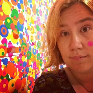 Self-obliteration in the Obliteration Room. #yayoikusama #polkadots @ Queensland Art Gallery/Gallery of Modern Art