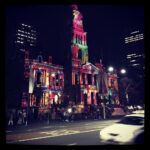 Sydney Town Hall lit up for Christmas. Lovely, though it's difficult to feel appropriately festive when it's 25C/77F and 70% humidity...