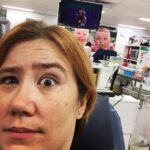 Starting 2016 with a blood donation... overseen by a Giant Creepy Baby.