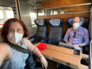 You know, I think this is the first time I’ve ever ridden in a proper train compartment! 🚄