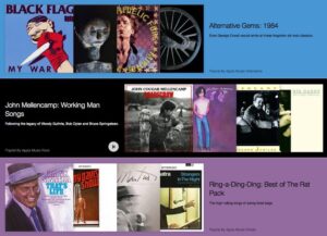 I'm absolutely loving Apple Music's recommendations. Not pictured: "Inspired by Hüsker Dü" & "The B-52's: Deep Cuts."