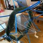 7 years ago I knitted the body of Orkney, an allover fairisle cardigan. I realised when I got to the shoulders that it was way too small, so I shoved it in a bag and went into deep denial. This week I finally frogged the whole thing, wound all 12 colours into skeins, gave them a bath, and hung them to dry. Tomorrow I’ll re-wind into balls and start afresh! 🧶