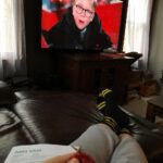 Knitting and Ralphie. Merry Christmas!!