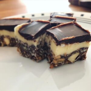 Nanaimo bars. A bit rough looking, but damn tasty! Thanks Canada. 🍁❤️
