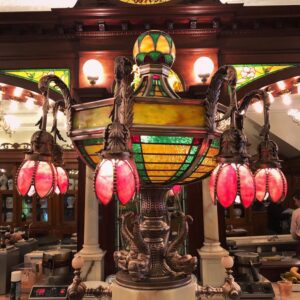 Columbus has a pretty amazing ice cream parlour with lots of beautiful antique soda fountains... @ Zaharakos
