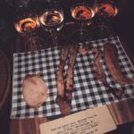 Bacon and rosé tasting flight = happy Kris. 🥓🍷 @ Varnish on King