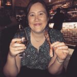 Bacon and rosé tasting flight = happy Kris. 🥓🍷 @ Varnish on King