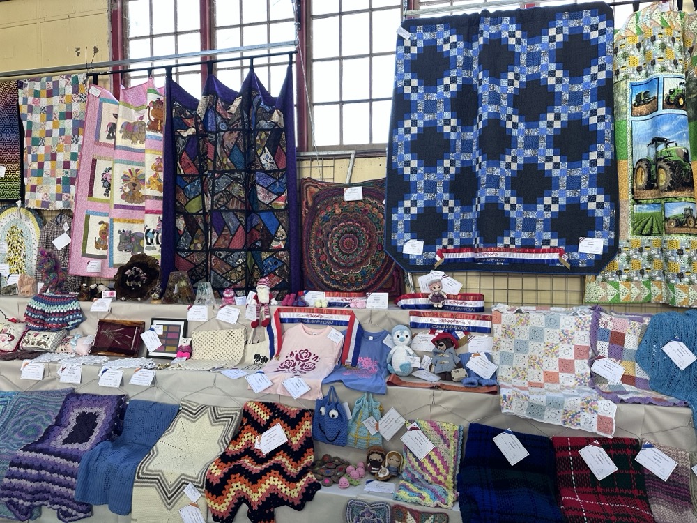 Craft exhibits at a country show