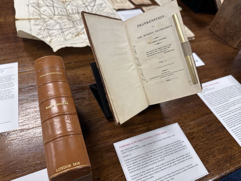 A first edition of Mary Shelley's Frankenstein
