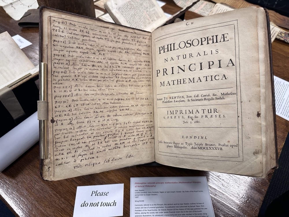 One of only 4 copies of Newton's "Principia" that were actually owned by Newton and which has notes in the margin from him
